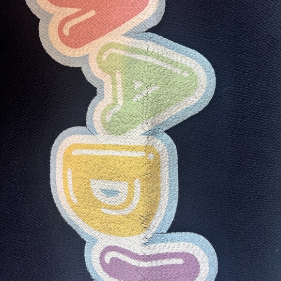 NWT Madhappy French Terry Sweatpants – Navy with Bubble Logo, Size M - Picture 3 of 4